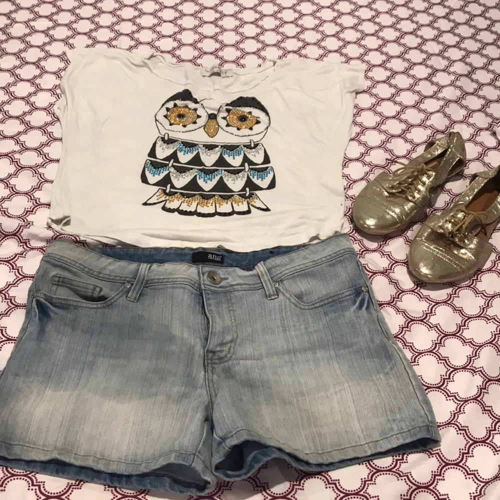 Crop Top & Jean Shorts